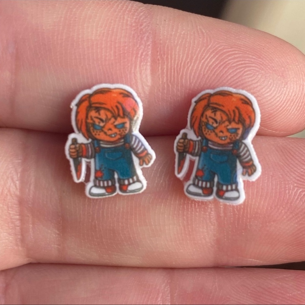 Chucky Earrings. Horror movie earrings.